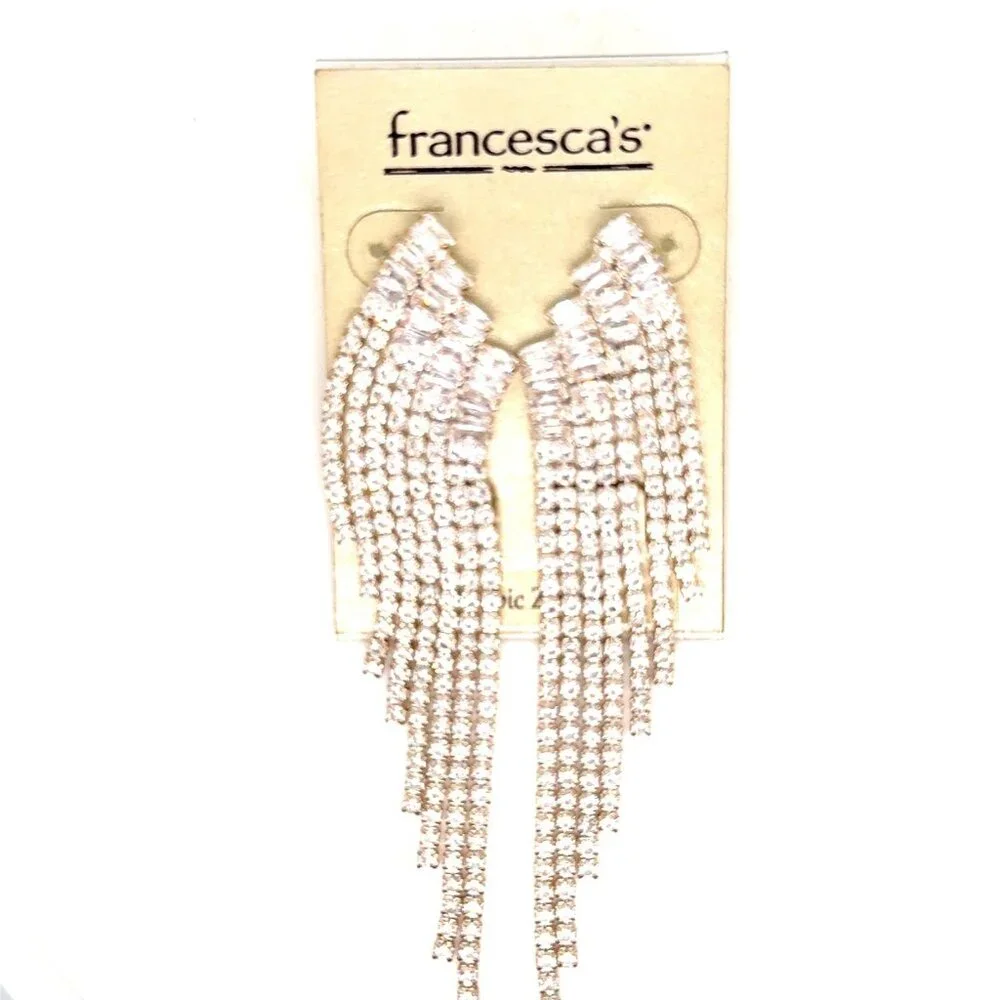 Francesca’s Rhinestones Dangle‎ Earrings